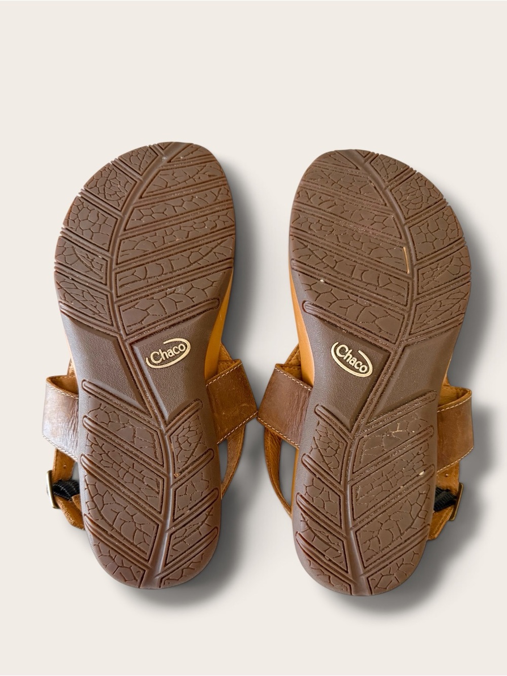 Chaco Women's Tan and Brown Leather T-Strap Sandals - Picture 8 of 9